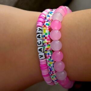 Jessica’s Baubles Handcrafted Stretch Bracelet Trio NIP